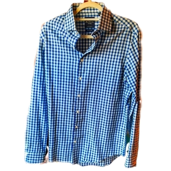 BEN Sherman \ Men's Slim Fit Stretch Dress Shirt / 15-15 1/2 34-35 / NWOT - Picture 4 of 7